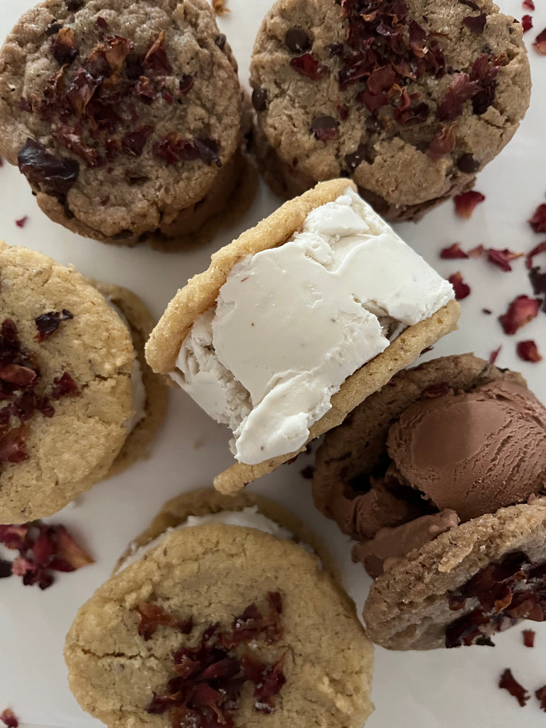 Chocolate Rose Dairy-Free Organic Ice Cream Sandwiches