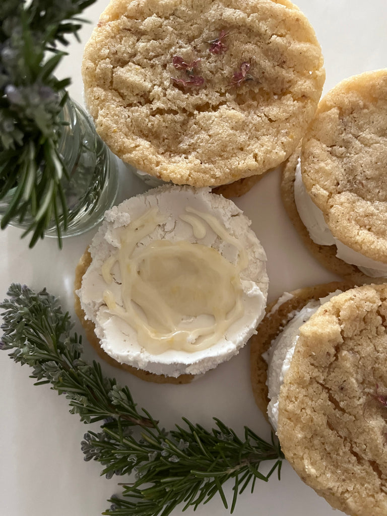 Lavender Lemon with Lemon Curd Dairy-Free Organic Ice Cream Sandwiches